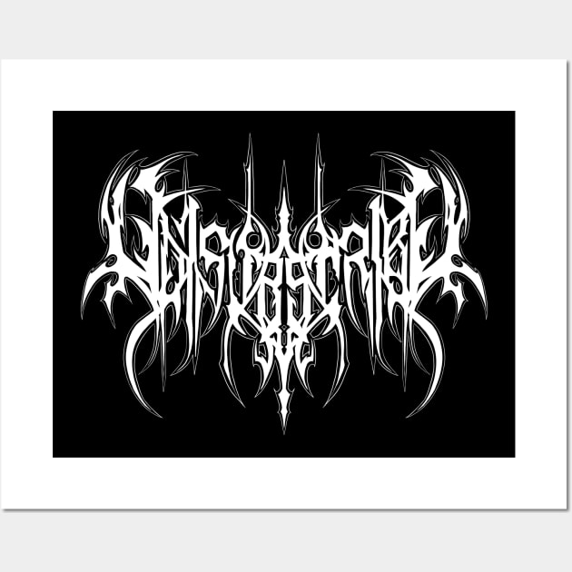 UNSUBSCRIBE - Death Metal Logo Wall Art by Brootal Branding